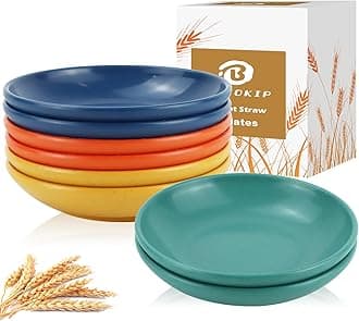 4 Inch Soy Sauce Dishes 8 Pieces, Lightweight and Unbreakable Wheat Straw Plates, Small Sauce Plate, Mini Serving Plates for Side Dishes, Condiment, Appetizer (Multicolor)