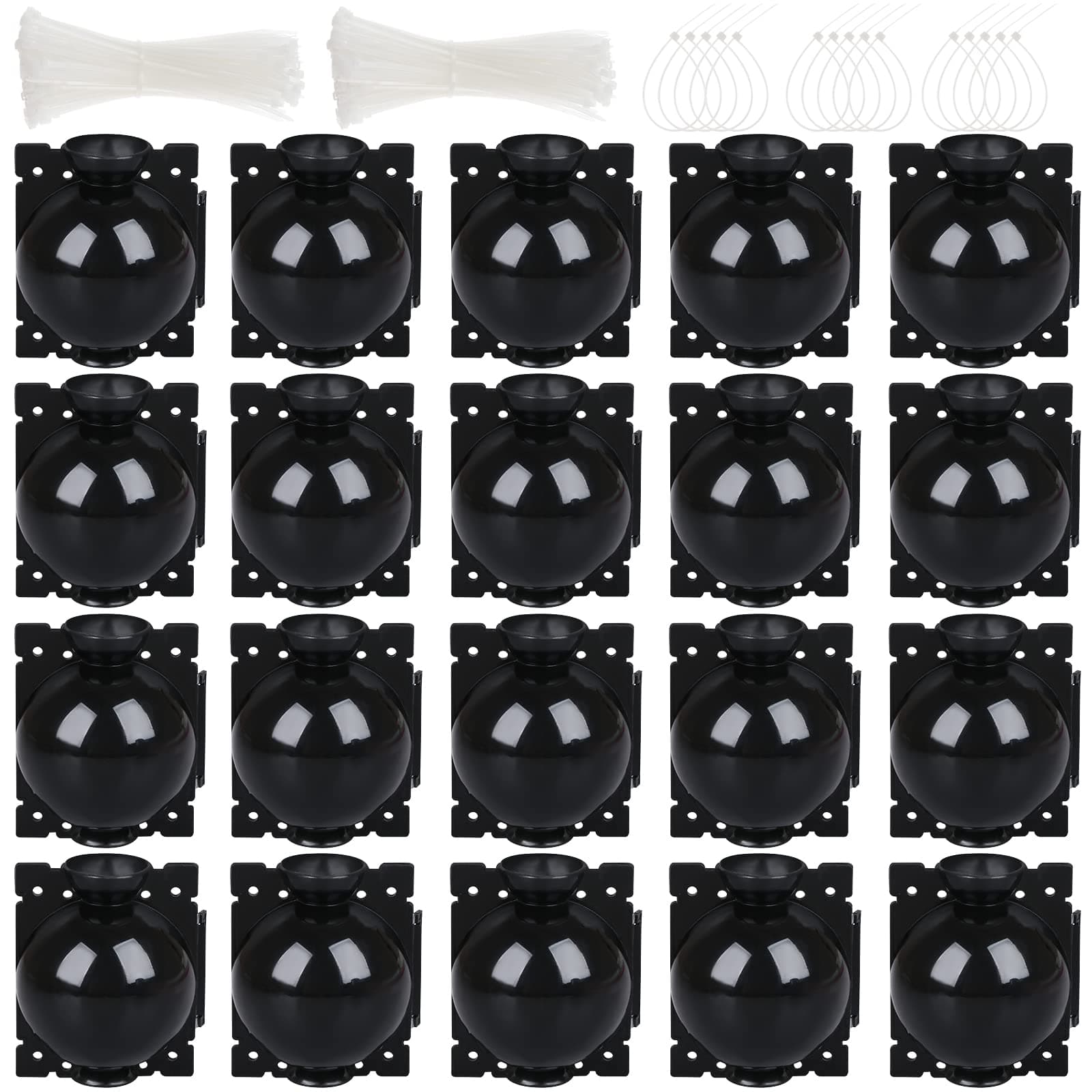 20 Pack Plant Root Growing Box with 80 Pcs Secure Locks Reusable High-Pressure Propagation Root Ball Rooting Ball Grafting Tools for Trees Flowers