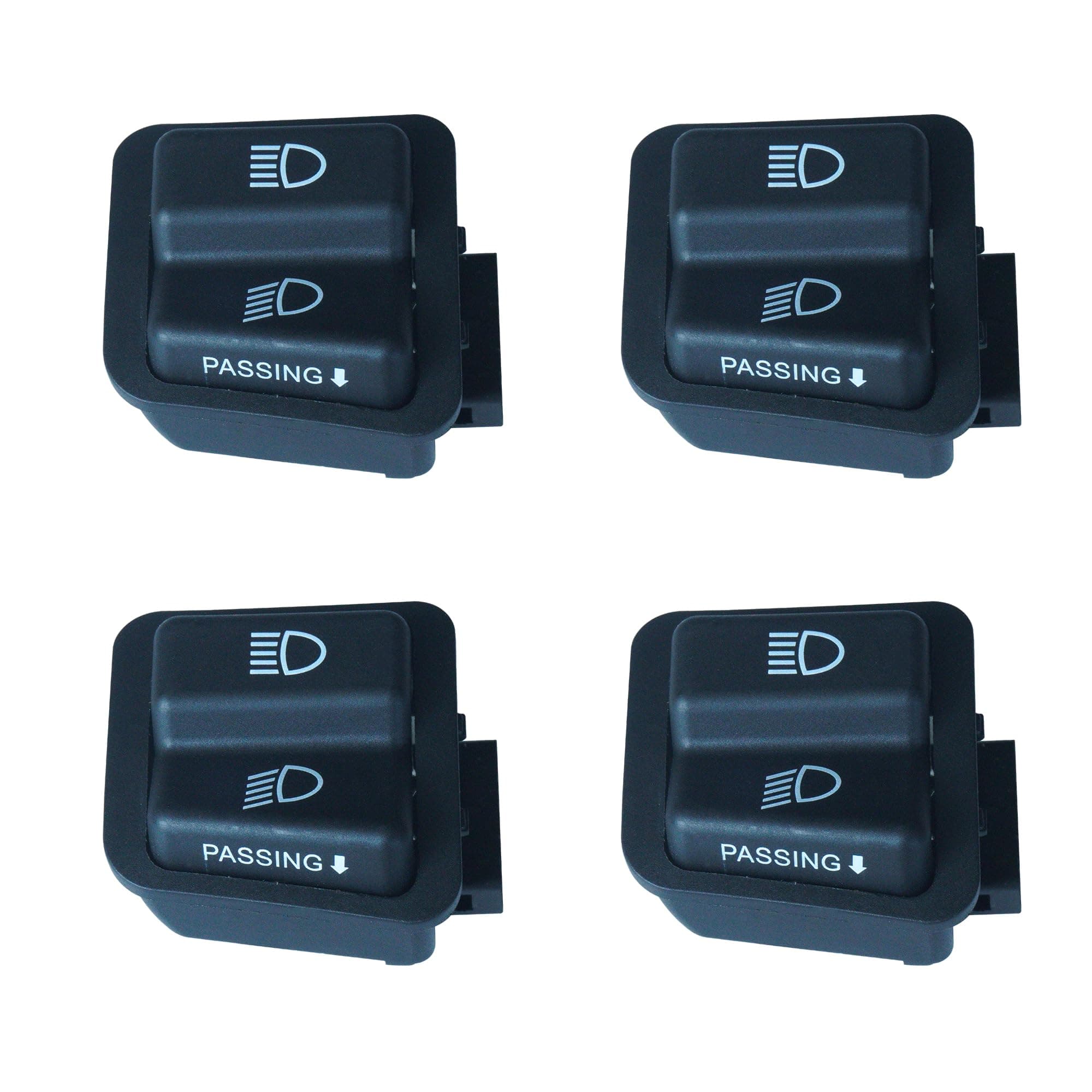 NIKAVI MS28 Dim/Dip 1 Way Switch With Passing Compatible Honda Activa (old model) / Dio (old model) (Pack of 4), Black