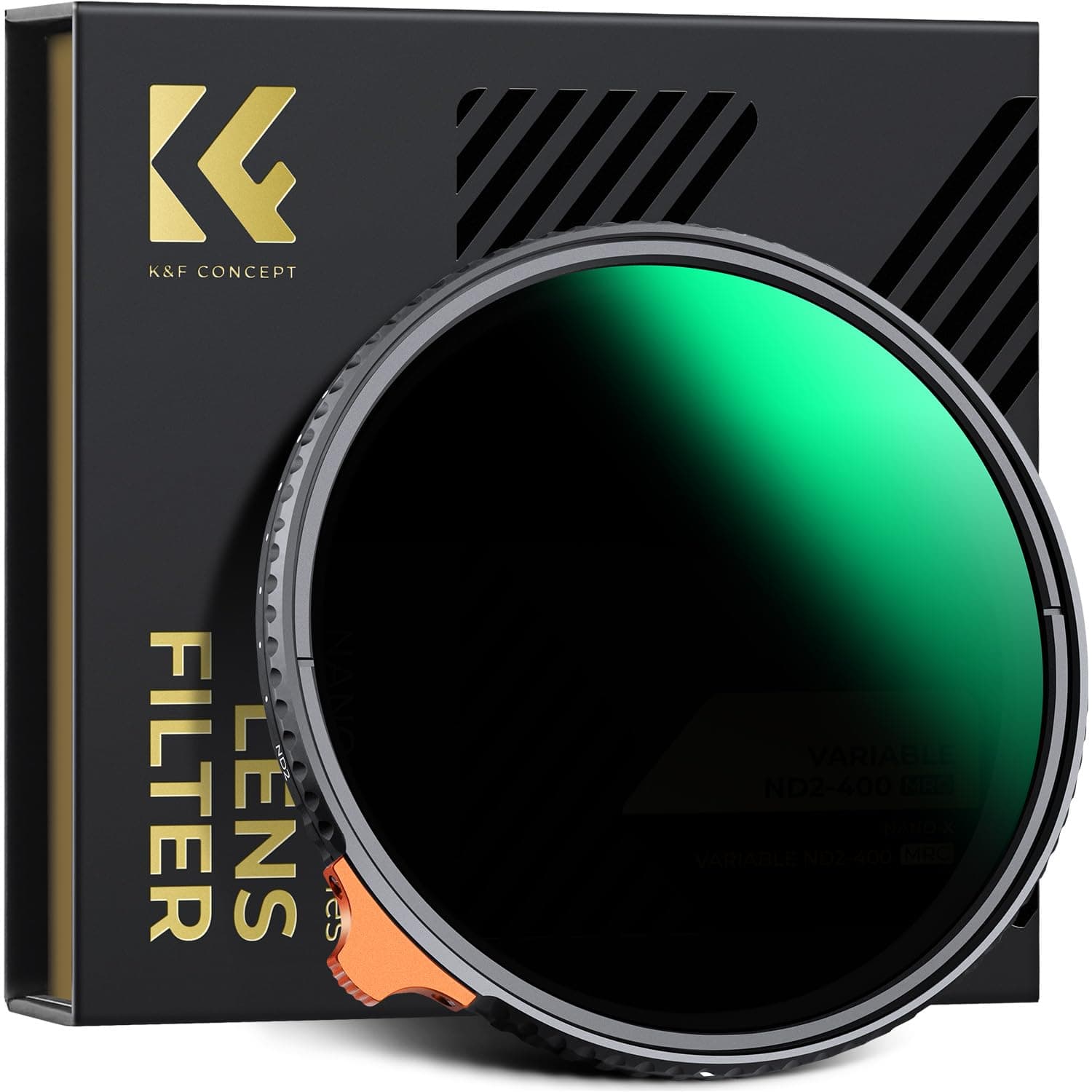 K&F Concept 67mm Variable ND Filter HD ND2-ND400 (9 Stops) with Putter 32 Multi-Layer Coated Janpanese Optical Glass Adjustable Neutral Density Filter for Camera Lens (Nano-X II)