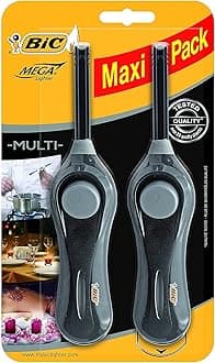 MegaLighter Multipurpose Lighters, Black, Pack of 2