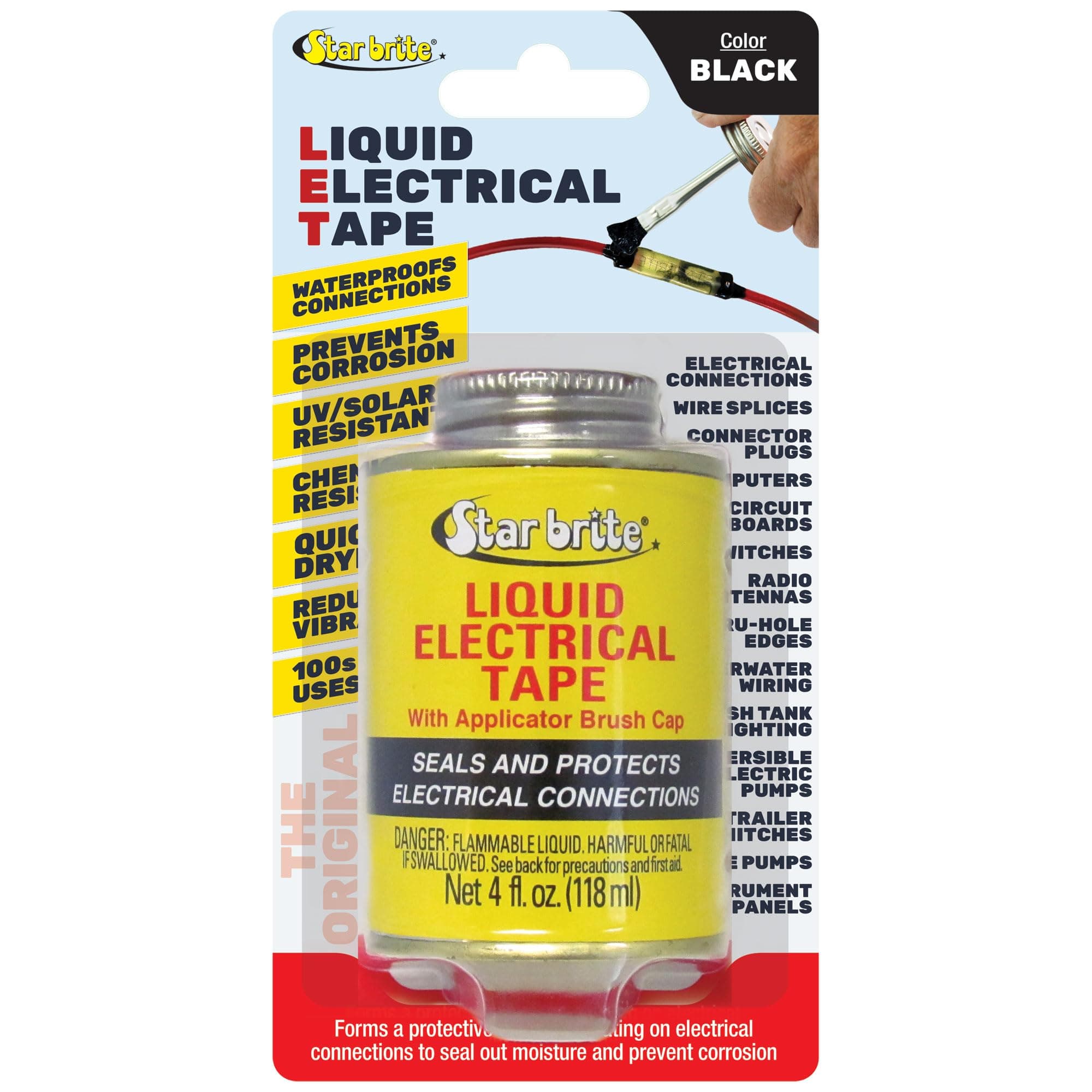 Liquid Electrical Tape - Superior Adhesion and Flexible Protection for Frayed Cables, Terminals, and Electric Splices