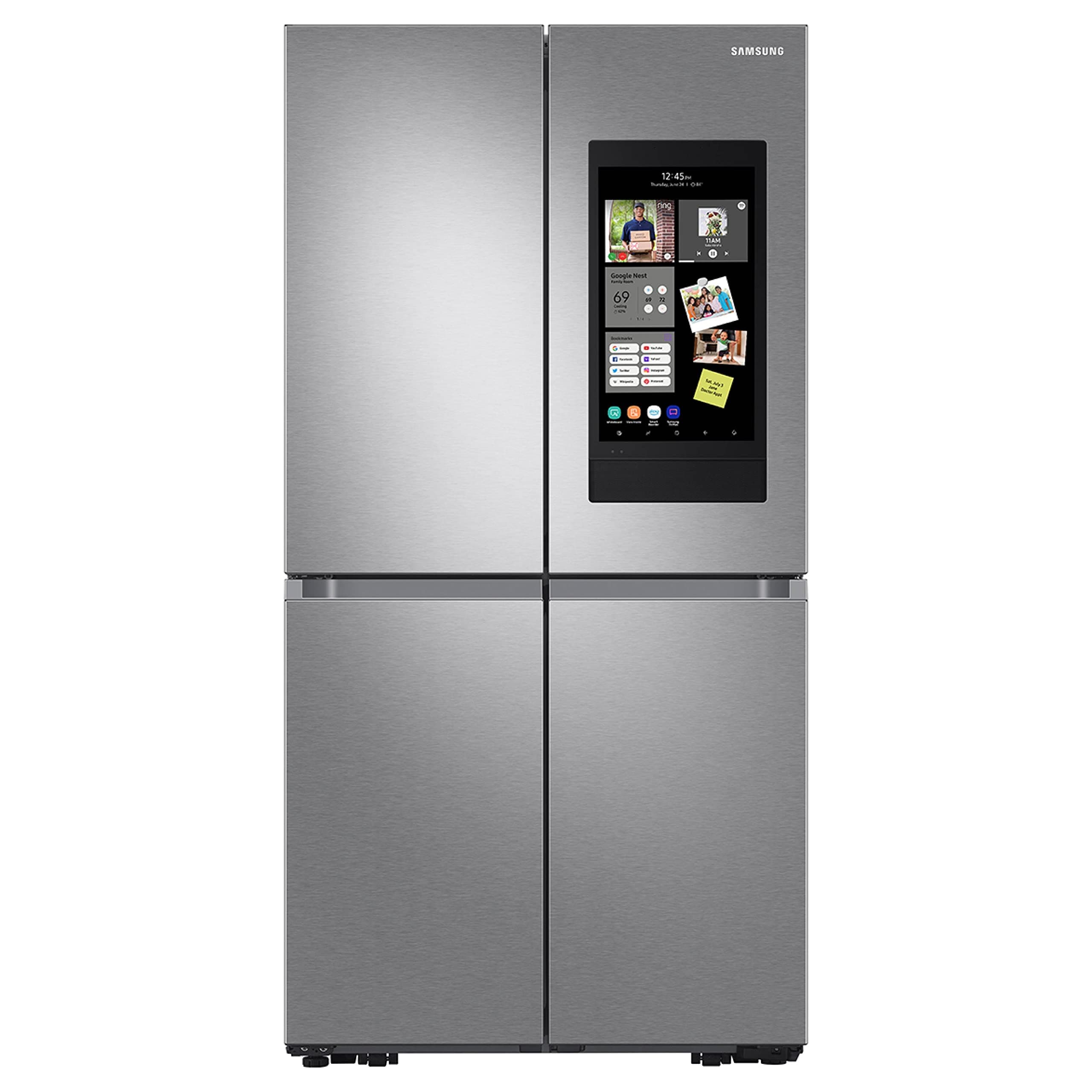 SAMSUNG 29 Cu Ft Smart 4-Door Flex Refrigerator w/ Family Hub and Alexa Built-In, Beverage Center, Dual Ice Maker, Energy Star Certified, RF29A9771SR/AA, Fingerprint Resistant Stainless Steel