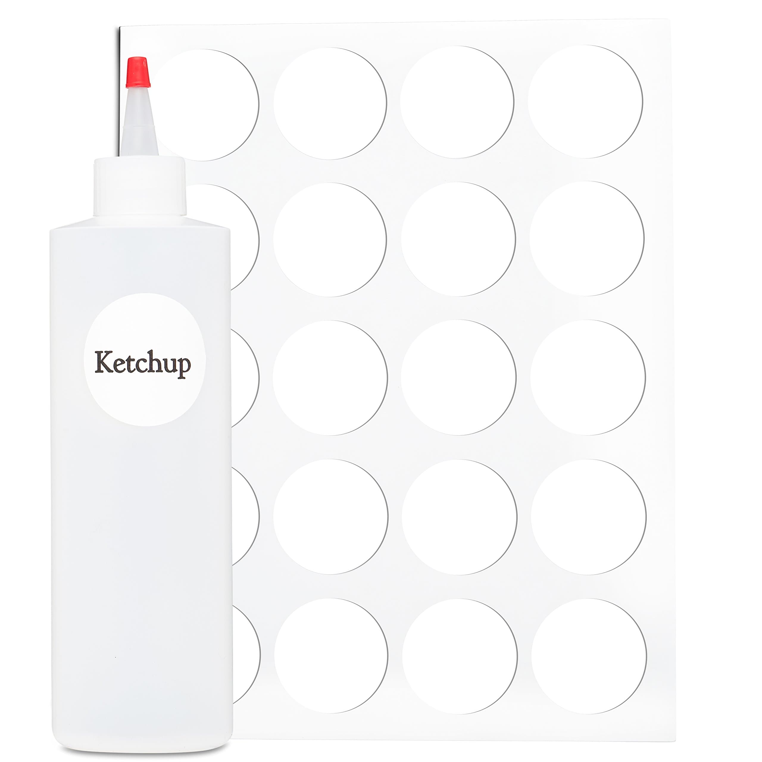 Squeeze Bottle Labels - 40 Waterproof Blank Fifo Bottle Labels