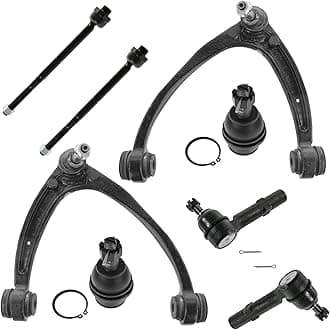 TRQ Front Steering & Suspension Kit Ball Joint Control Arm with Ball Joint Tie Rod Compatible with Cadillac Chevrolet GMC