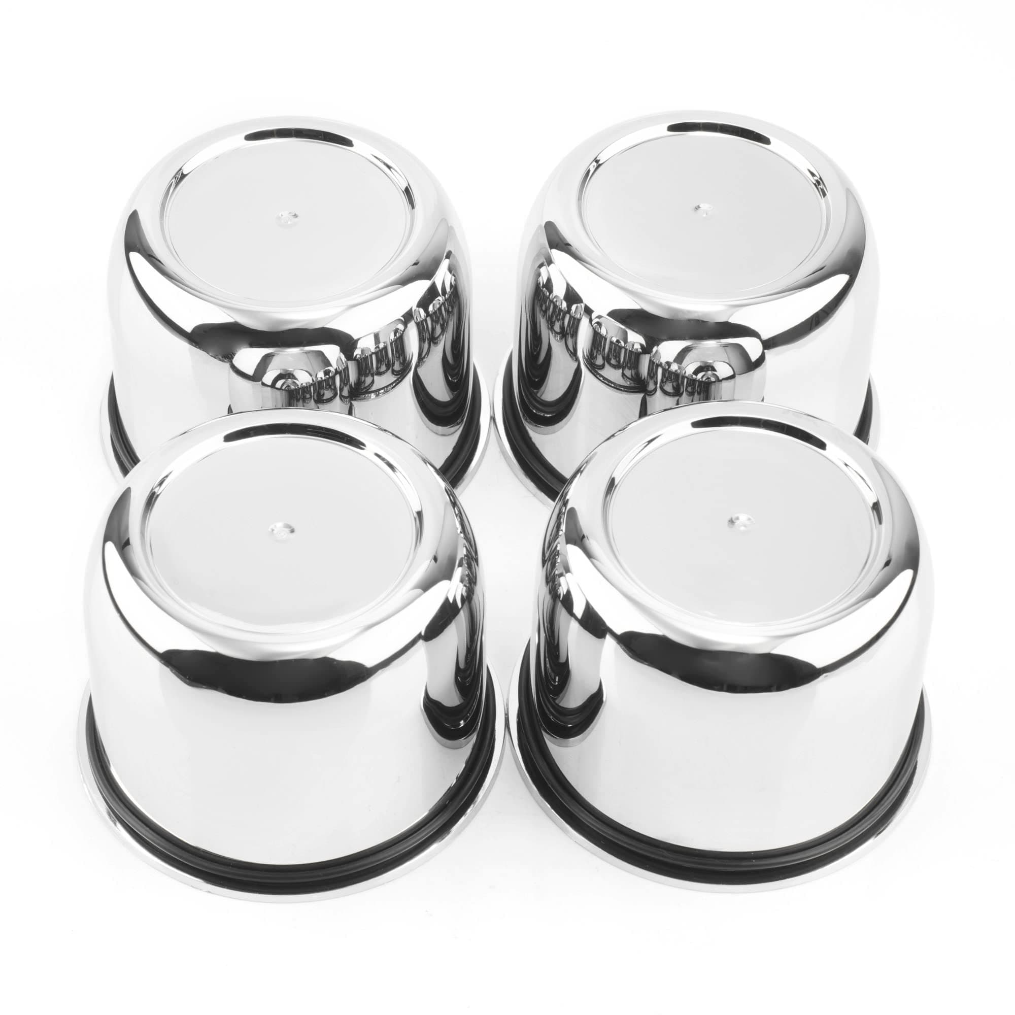 RTRHINOTUNING 4 Pack 3inch Wheel Center Caps Plastic Push Thru for Weld Racing Hub 5 Lug Wheel