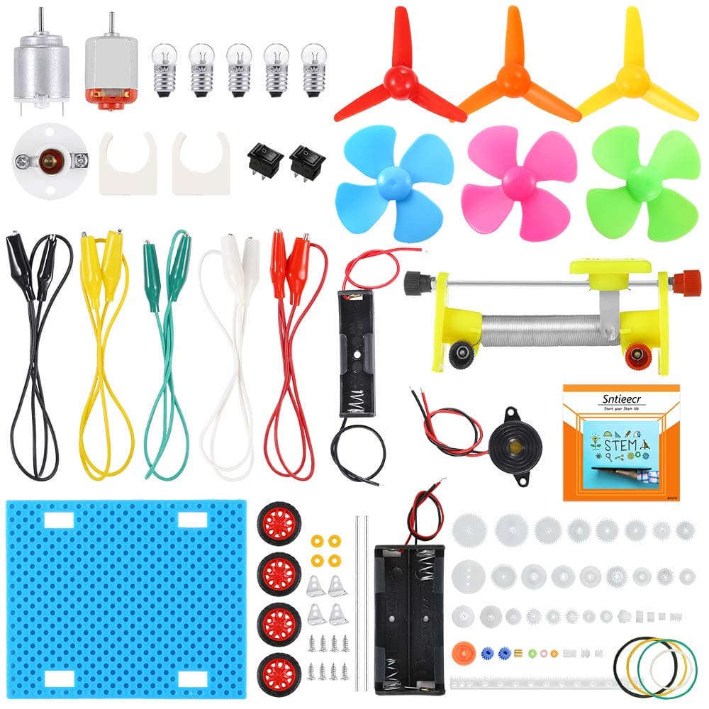 Electric Circuit Learning Kit, Car Model Assemble Physics Science Education Kits Set for Kids Student DIY STEM Science Lab Experiment Project