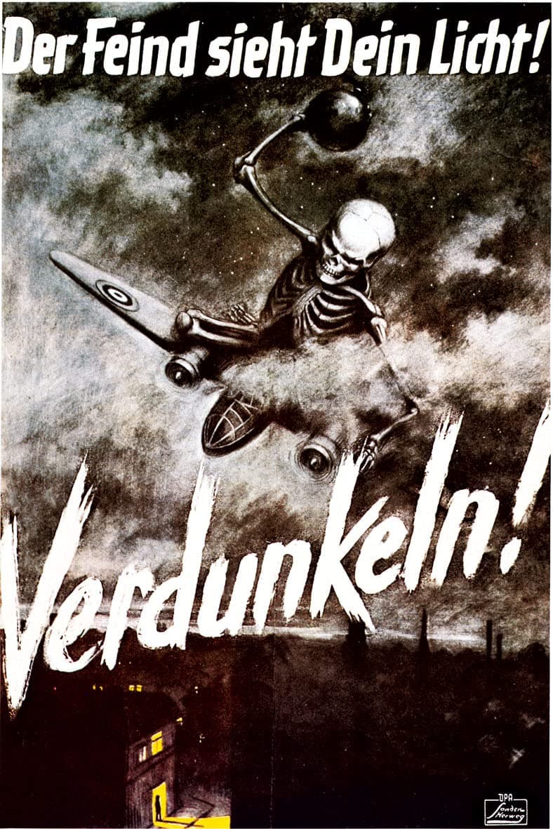 American Gift Services Der Feind Sieht Dein Licht German World War Two Poster Art 24x36