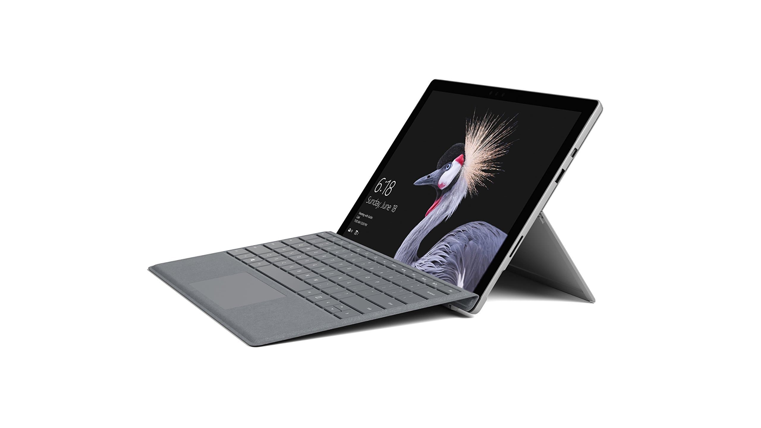 Microsoft (Refurbished) Surface Pro (Intel Core i5, 8GB RAM, 128GB) with Platinum Type Cover Bundle