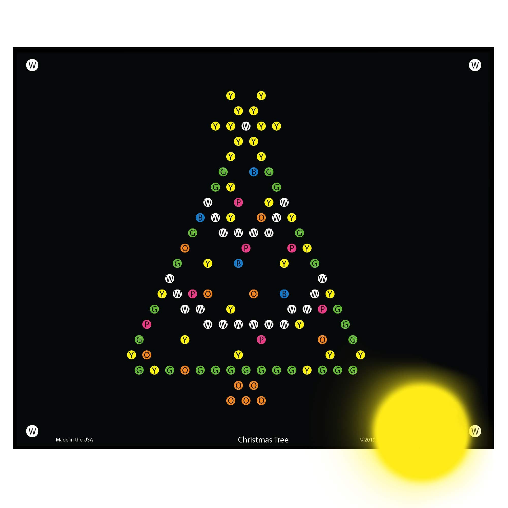Holiday Refill templates for Basic Fun Lite Brite Ultimate Classic (10 Sheets, 7x8)