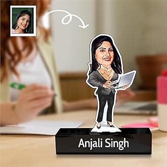 ZOCI VOCI Personalized Gift for IT Employees - Toony Caricature Standee With Caption Perfect Corporate Gift Birthday Gifts for Friend (Caricature Gift Female - IT)
