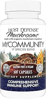 Fungi Perfecti Host Defense My Community Capsules, 60 Count, 3.2-Ounce