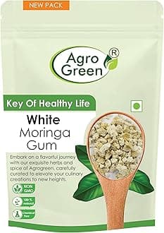 Agrogreen White Moringa Gum Pure & Natural, Sahajan Gond, Gond Sonjana| White Sahajan Gond| White Moringa Gum - (100 GM)