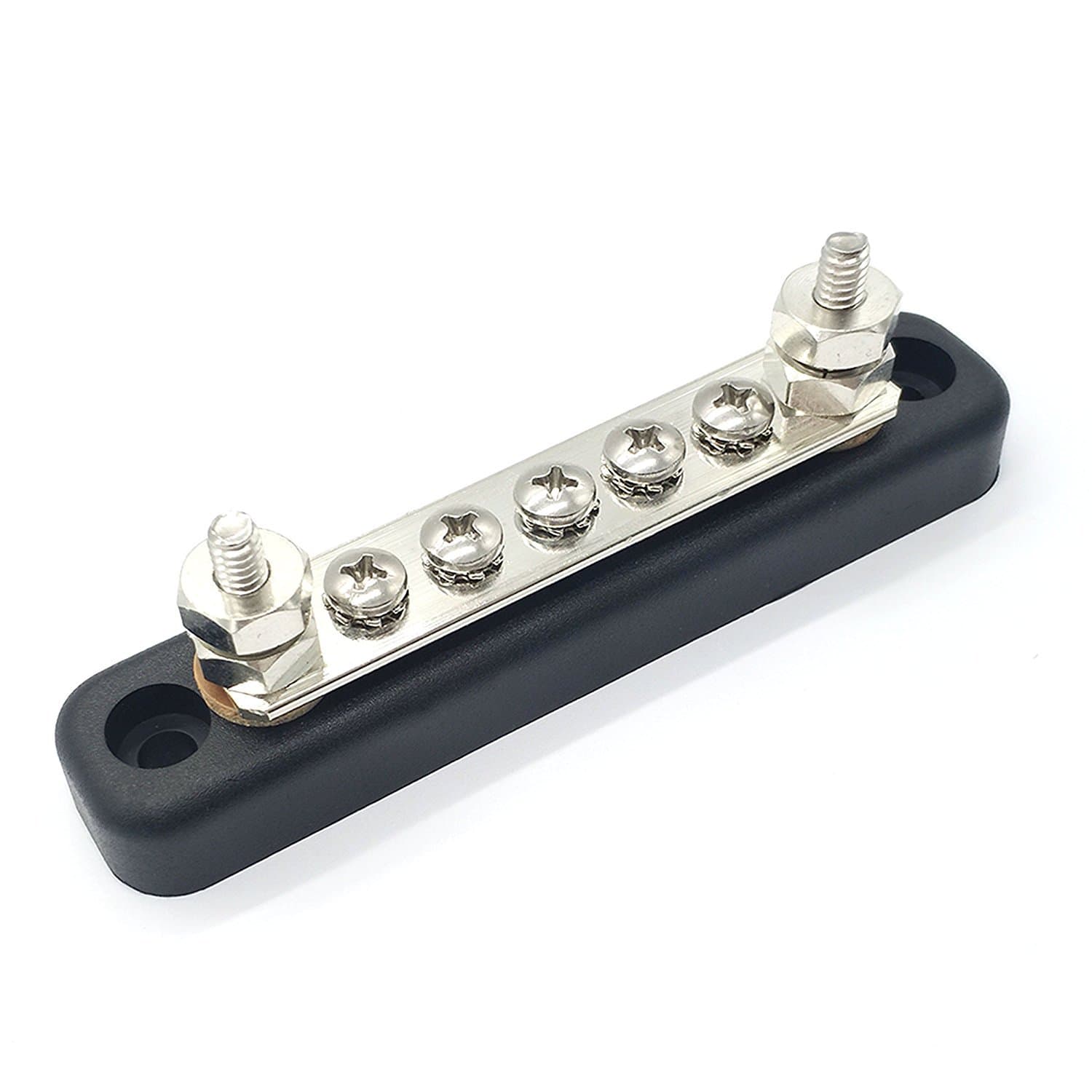T Tocas 5 Terminal Common 100A BusBars - Power Ground Junction Distribution Block (5 Screws)