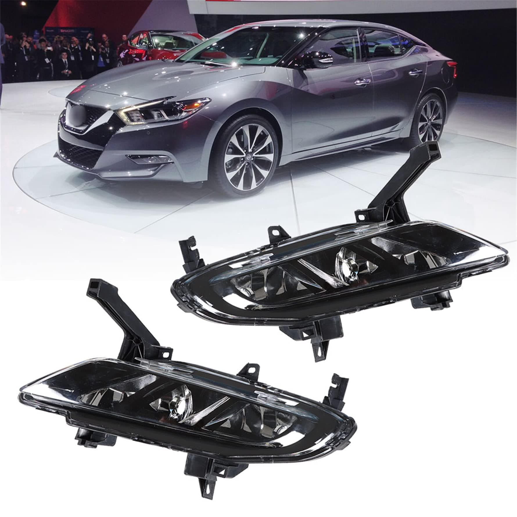 Silscvtt 2Pcs Fog Lights Assembly Replacement for Maxima 2016-2019 Driver & Passenger Side