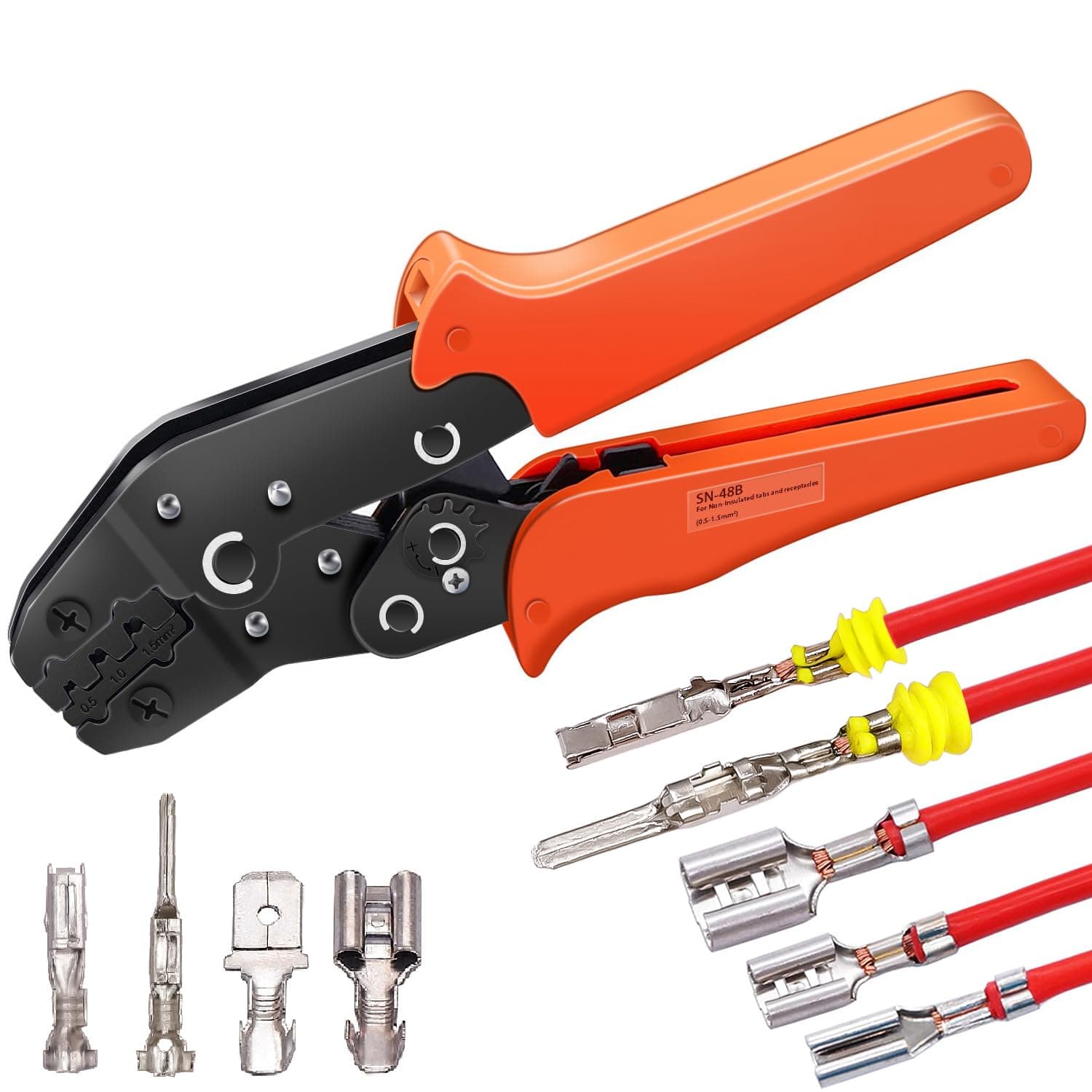 Wire Crimping Pliers 2.8/4.8/6.3 mm Spade 26-16AMG Crimping Tools