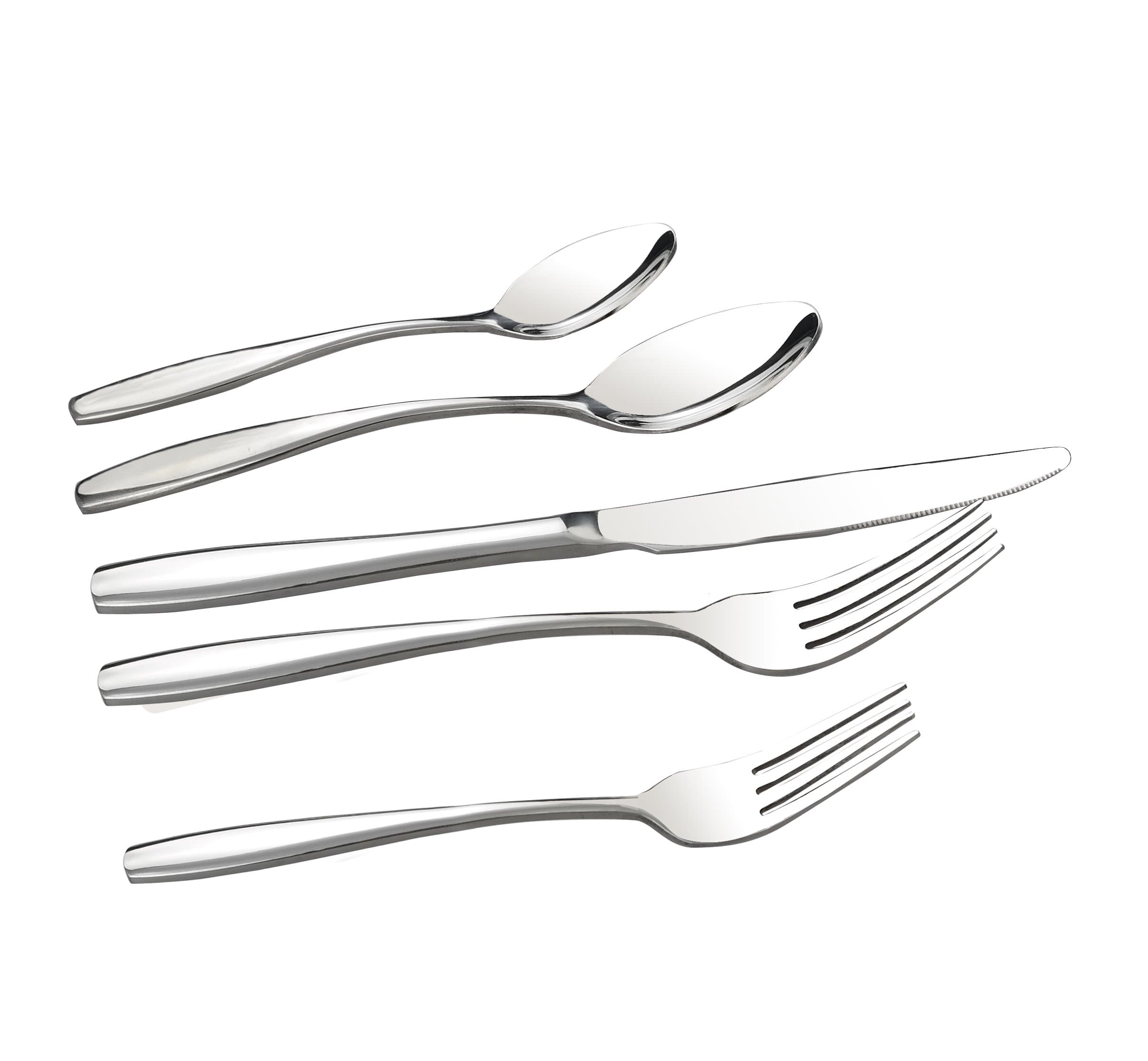Ggbin Stainless Steel Flatware, 55-Piece Silverware Set, R, F