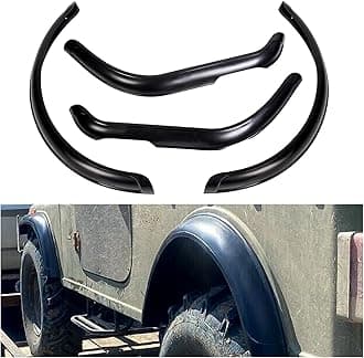 Kojem Fender Flare Kit Compatible with 1955-1986 Jeep CJ CJ5 CJ7 Factory Style Front and Rear 4Pcs Mudguard