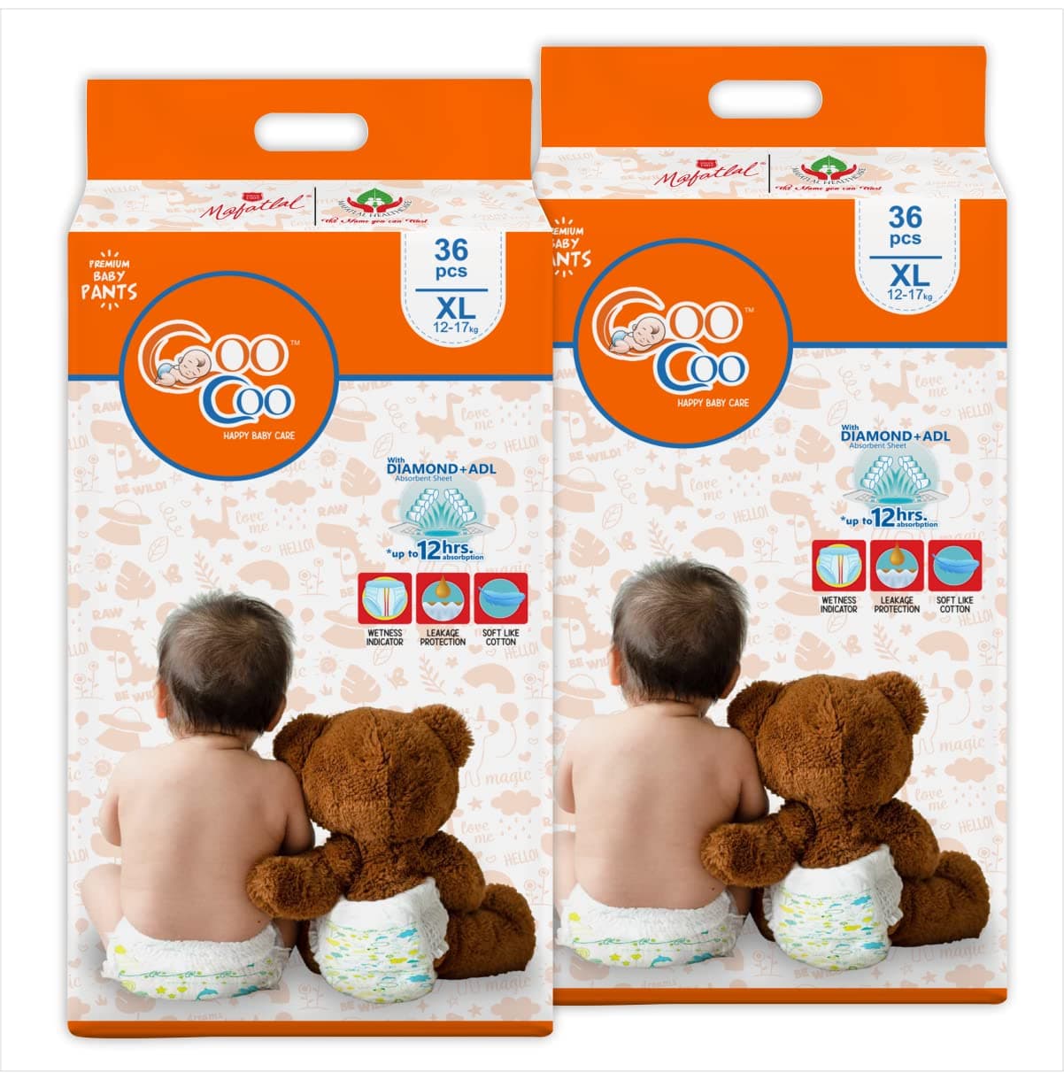 Extra Dry Baby Pullup Diaper Pant Size X-Large (72) Count Upto 12-17 Kg Super Absorbent Core Up to 12 Hrs Protection Soft Elastic Waist & Leakage Protection Size X-Large-XL (72 Pieces) White