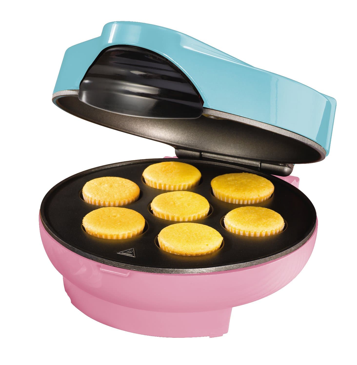 SMART Cupcake Maker Bakery - Electric Non Stick 7 Muffins - Pink/Blue
