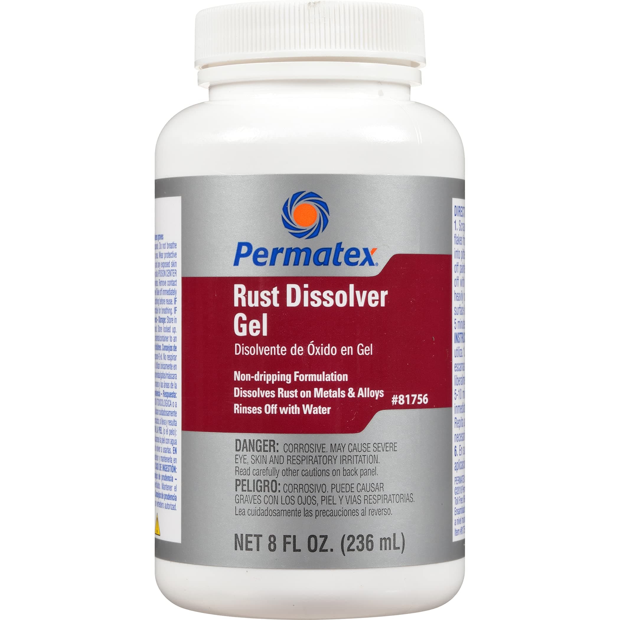 81756 Rust Dissolver Gel, 8 oz., Red
