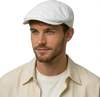 Men Cotton Flat Cap Summer Scally Ivy Gatsby Newsboy Beret Driver Cabbie Hunting Hat