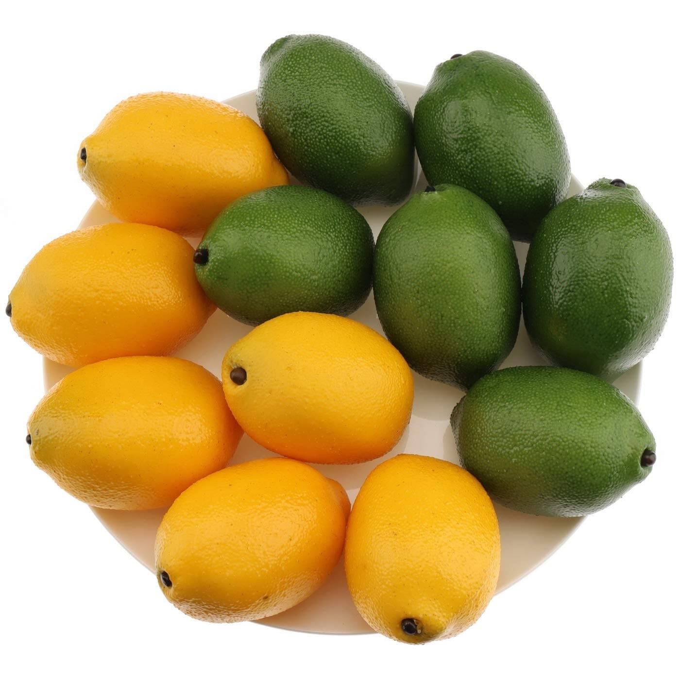 – Gresorth 12pcs Yellow & Green Artificial Lifelike Simulation Lemon Fake Fruit for Home Party Kitchen Table Cabinet Christmas Decoration