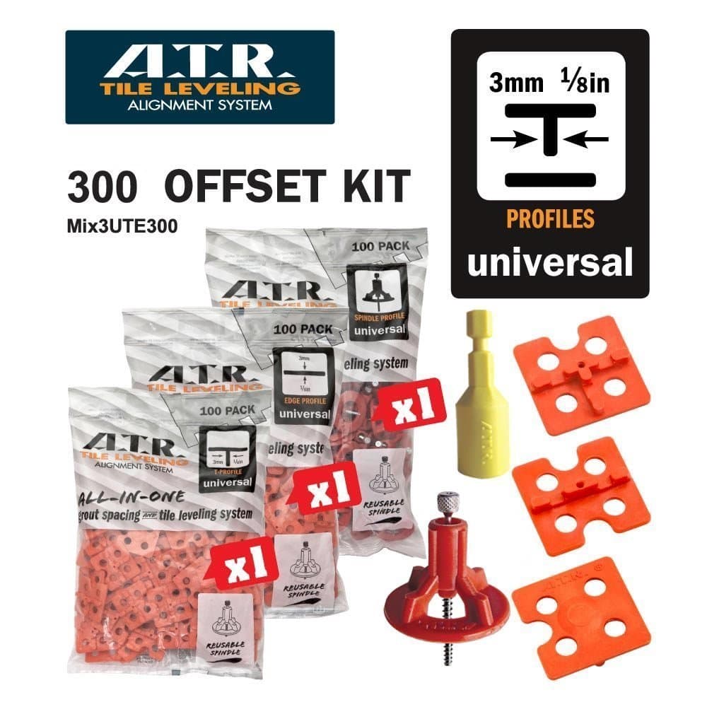 ATR LEVELING SYSTEM – Start-up Kit 3mm T Shape Walls & Floors Spacers 301