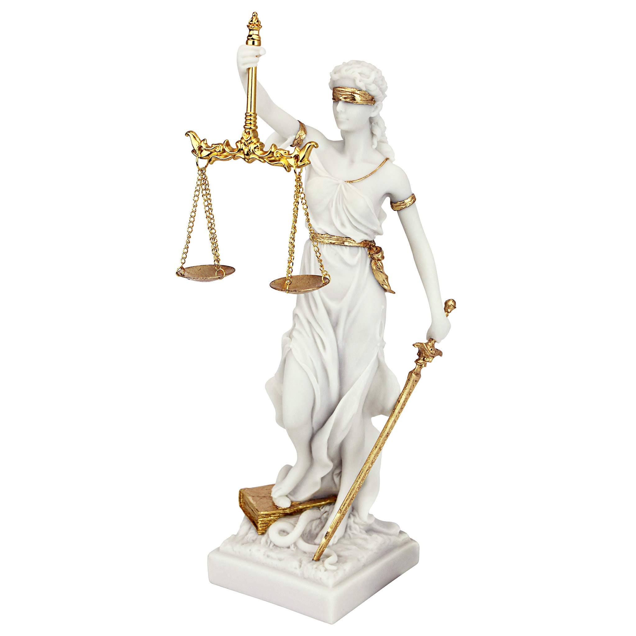 Design Toscano Themis, Blind Justice Bonded Marble Statue