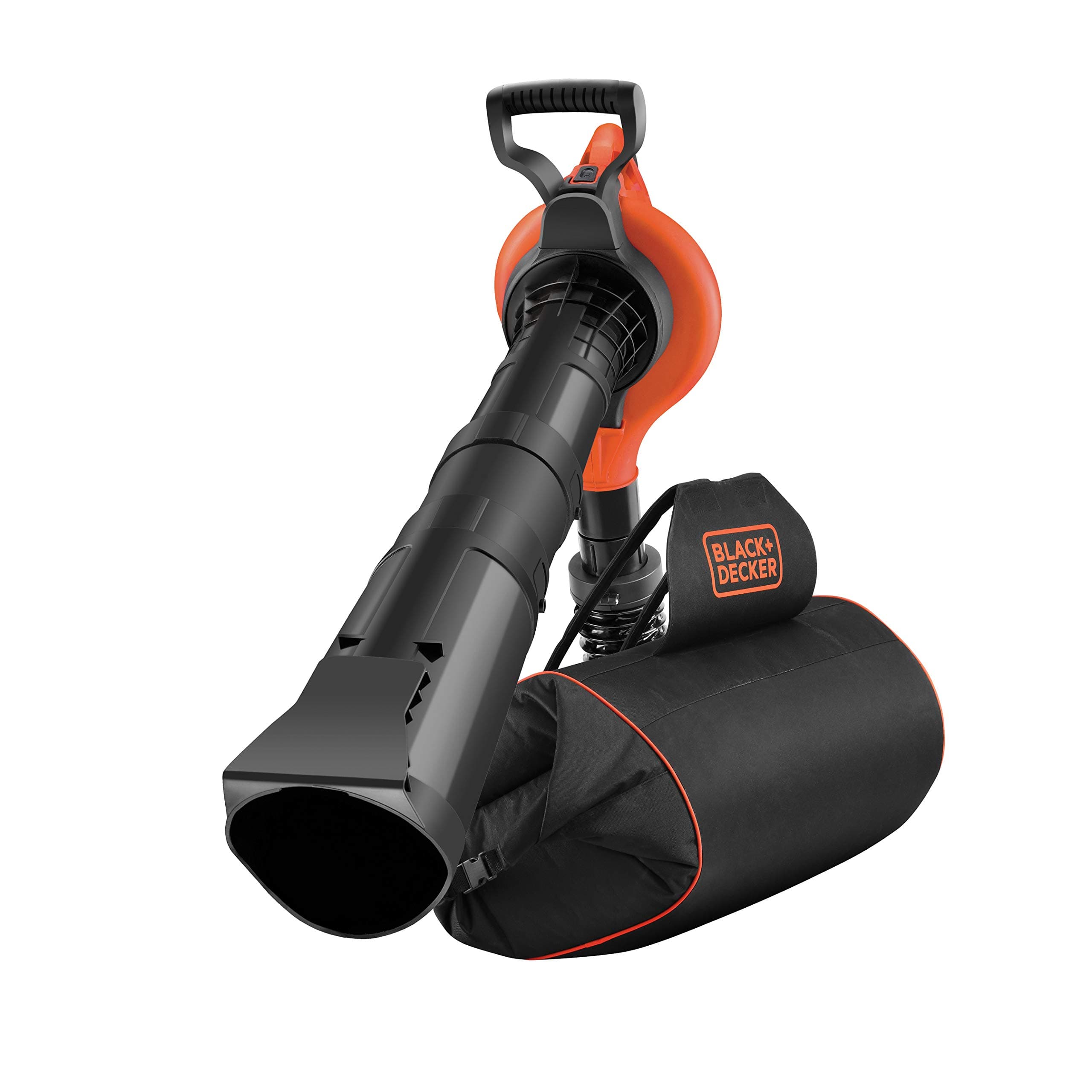 Black+Decker 3000W 2-In-1 Electric Back Pack Leaf Blower & Vacuum With Collection Bag And Straps, Orange/Black - Gw3031BP-GB