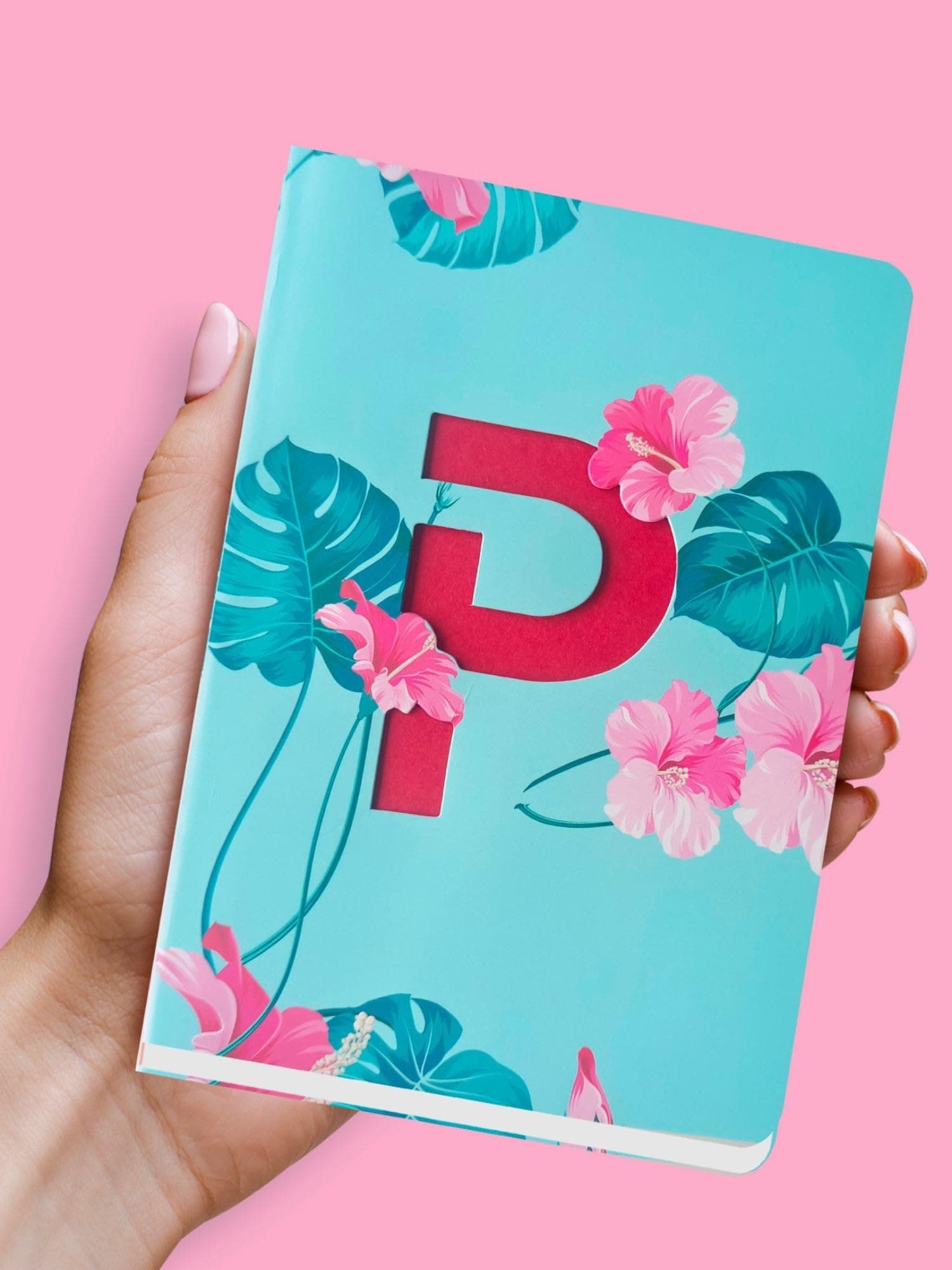 Initial P Lasercut Soft Bound Diary (7 X 4.75 X 0.5-inches, 80 GSM, 192 Pages) Notebook for Girls