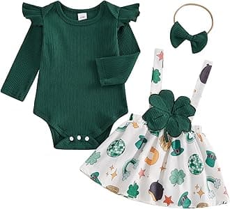 Christmas Baby Girl Outfit Newborn Cute Elk Fly Sleeve Romper Overall Dress Infant Girls Fall Winter Skirt Set