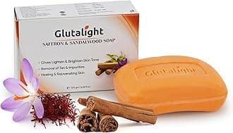 - Saffron & Sandalwood Soap | Glutathione | Tan Removal | Hydrates, Soothes, & Cleanses Gently | Fades Pigmentation & Dark Spots | Nourishing Body Soap for All Skin Types - Pack of 1