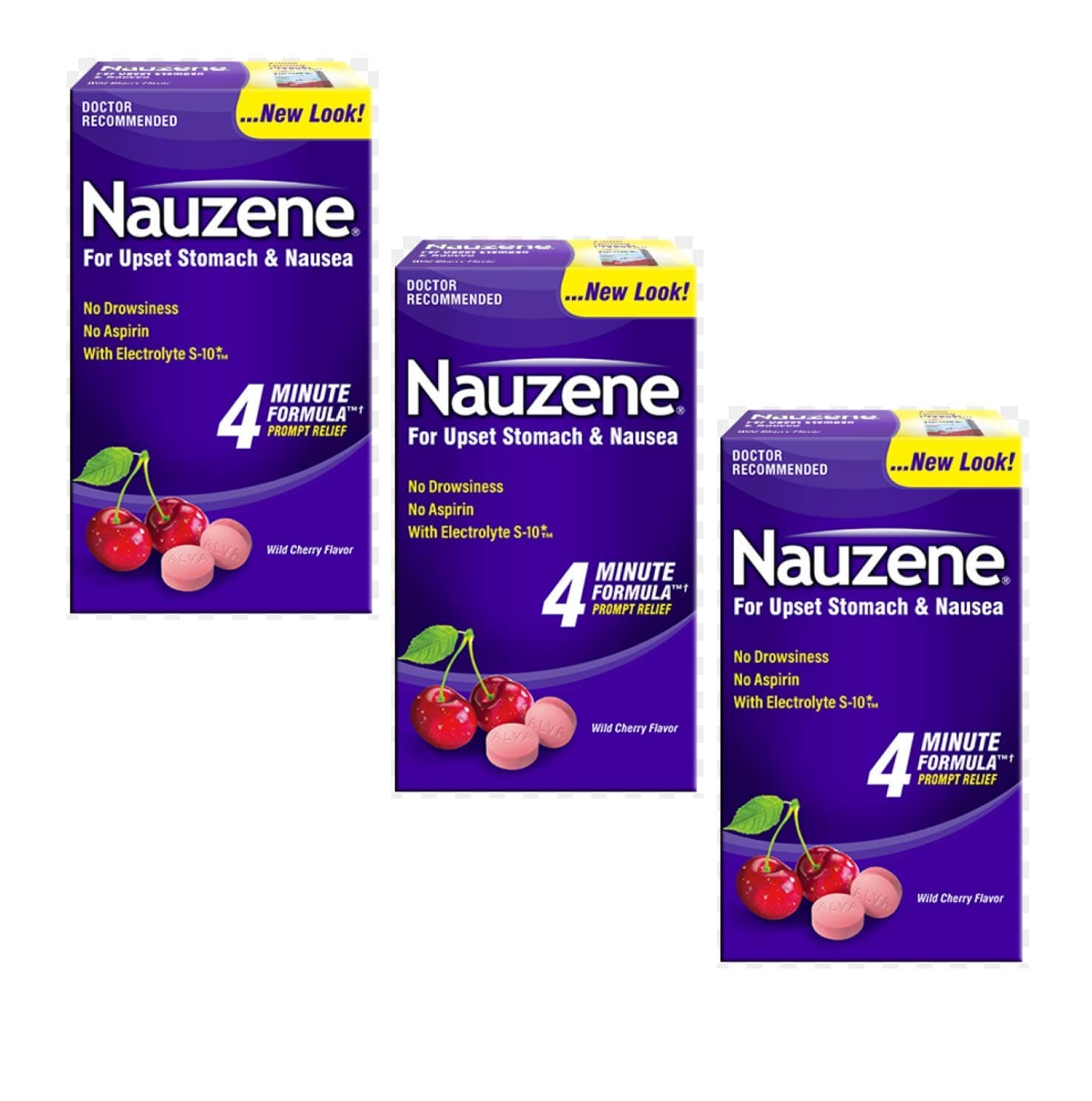 Nauzene For Nausea Relief Chewable Tablets, 40 Count (Pack of 3)
