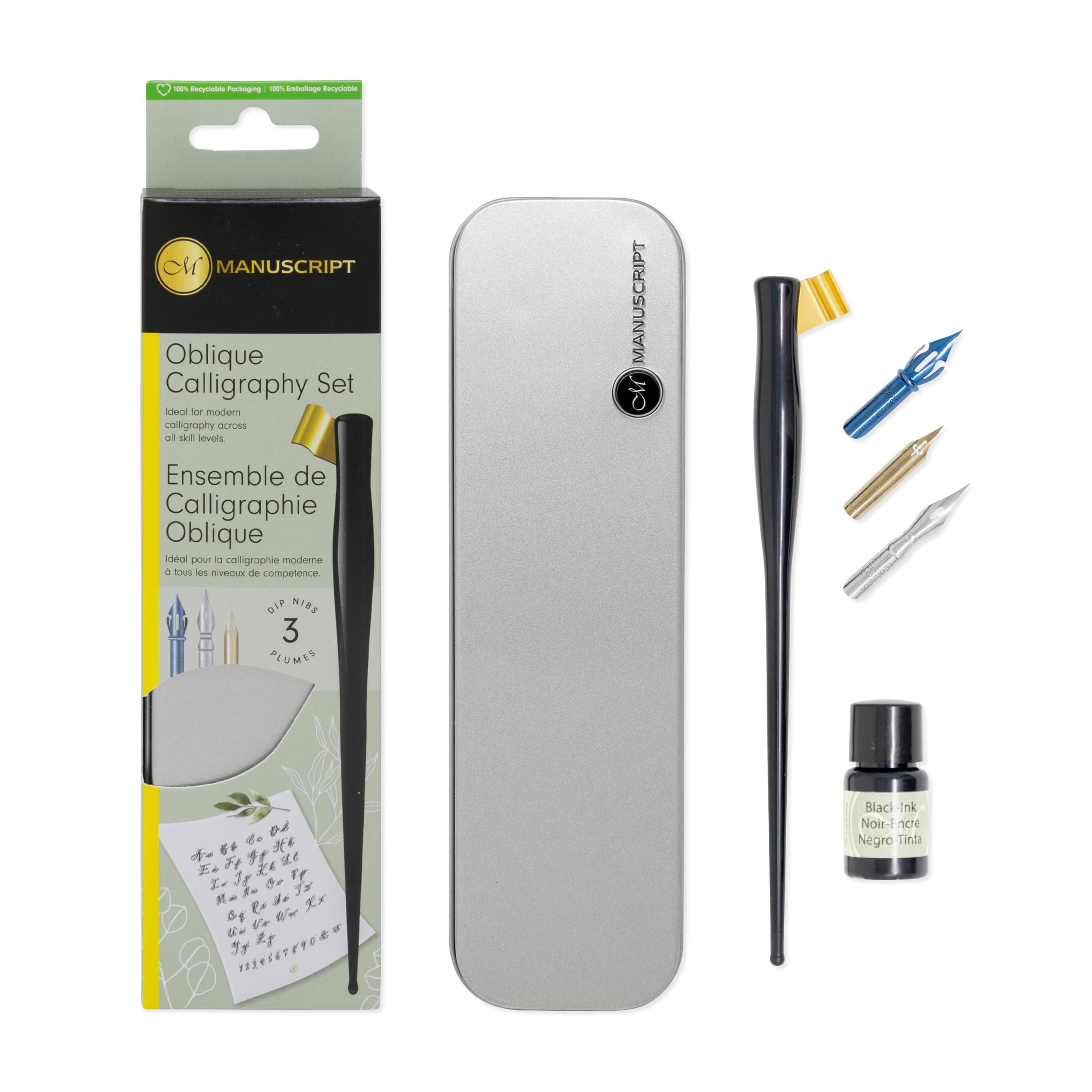 Pen Company Modern Calligraphy Oblique Set,Black