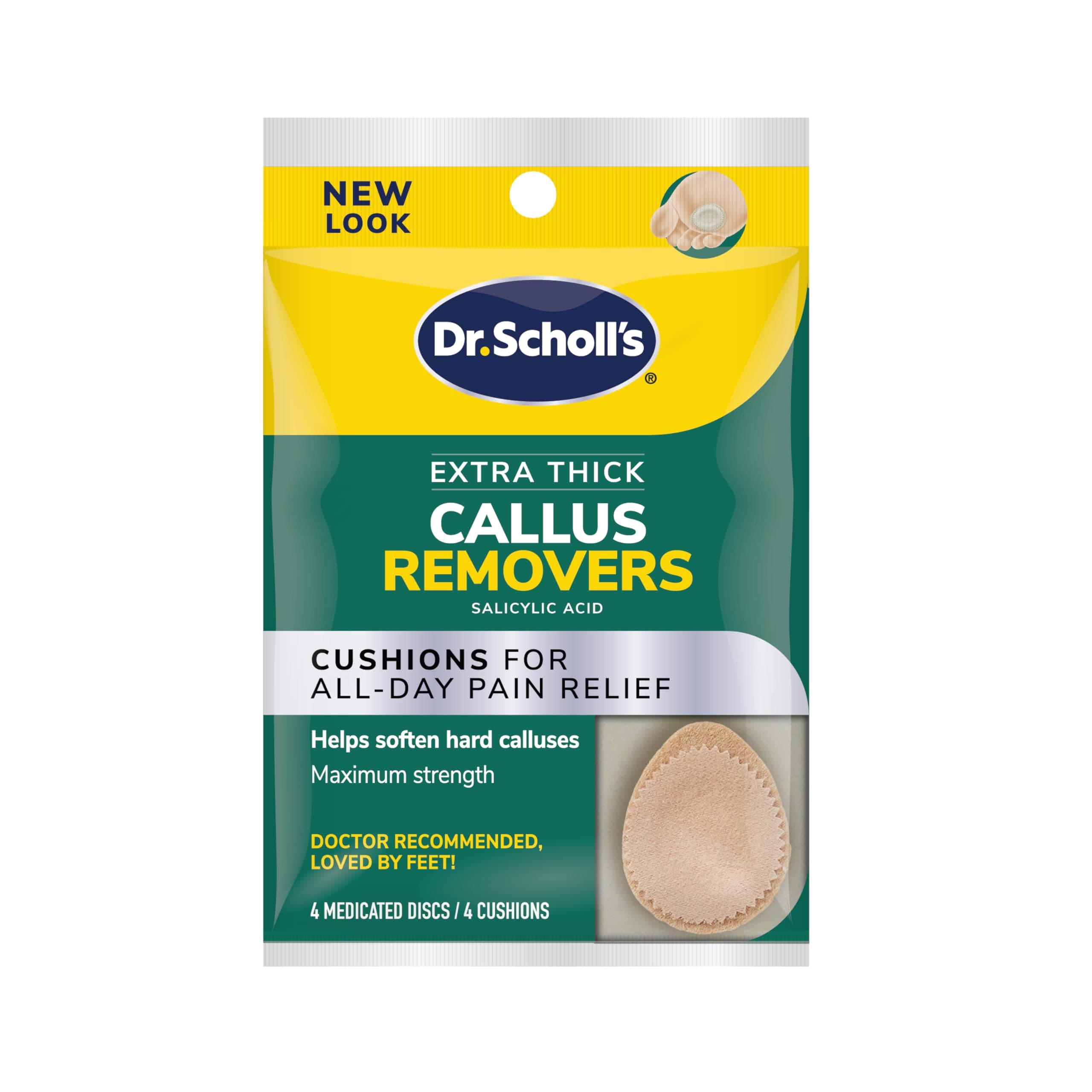 Extra Thick Callus Remover, 4ct // Helps Soften Hard Calluses and Cushions for All-Day Pain Relief