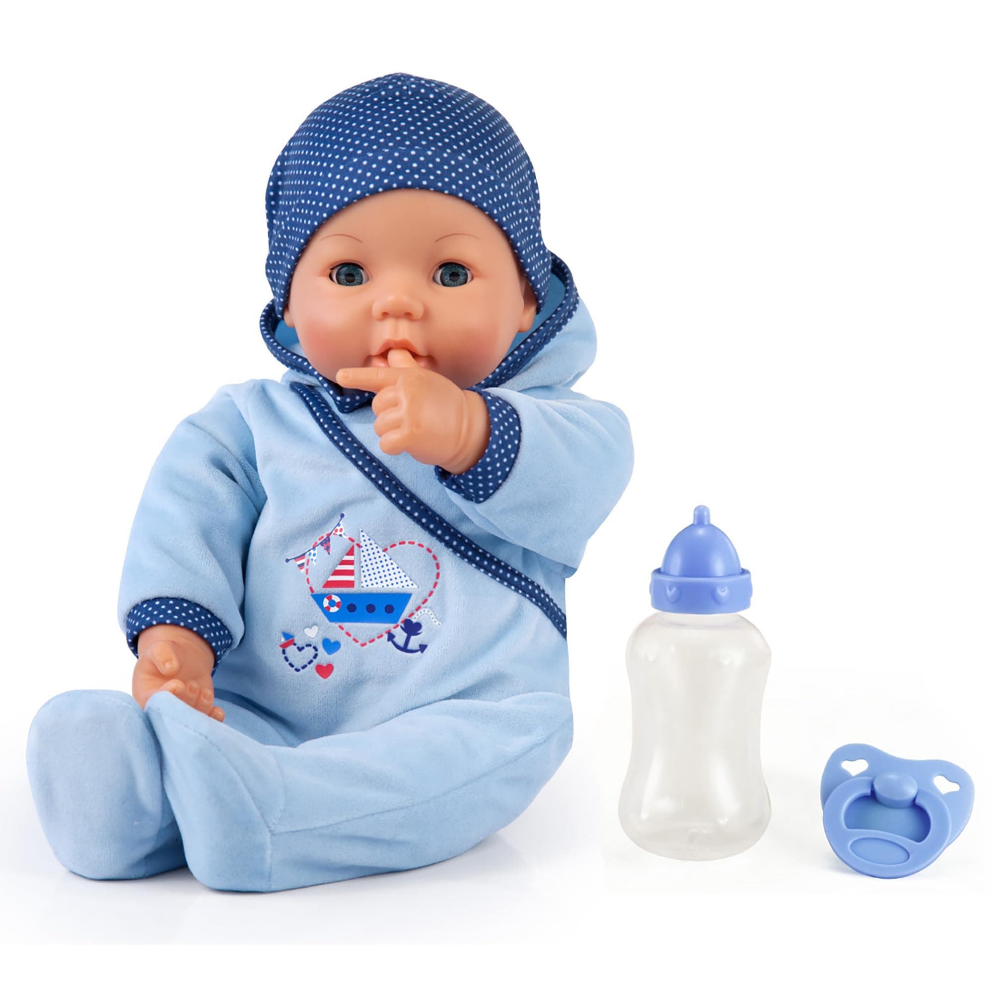 Hello 94683AA Interactive Baby Doll, Boy Doll with Functions and Accessories, 46 cm
