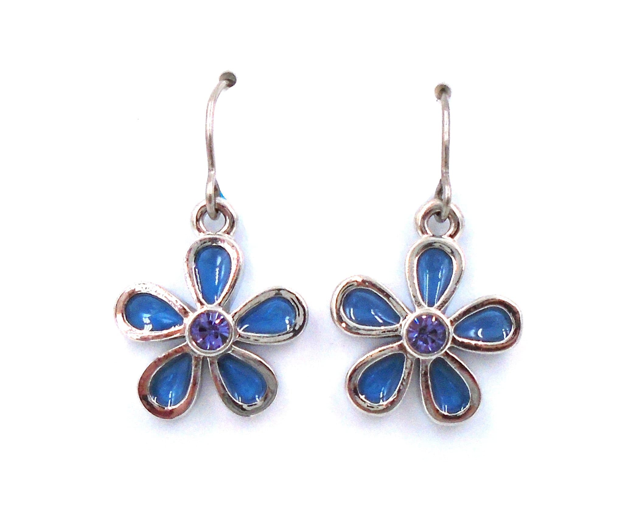 Daisy Crystal Hanging Earrings by Ellen Mann