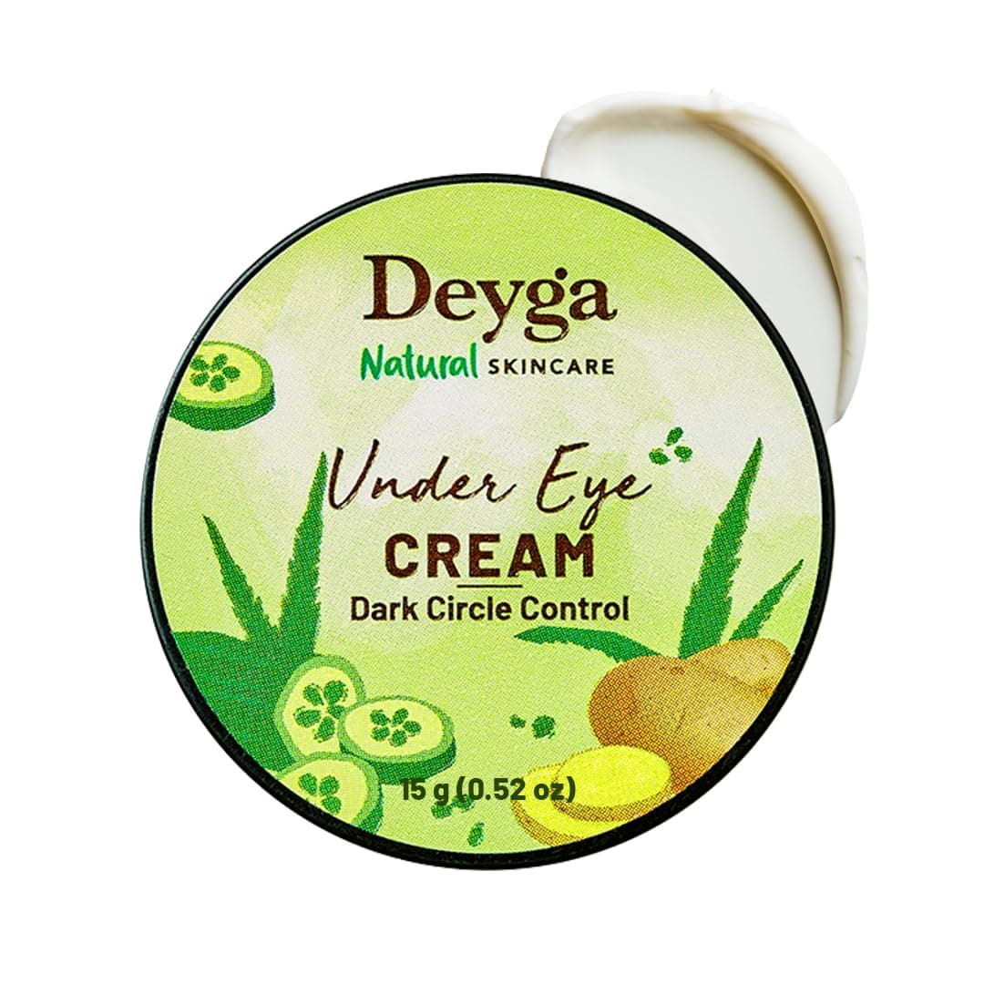 Under Eye Cream (15 Gm) | Lightens Dark Circles | Reduces Puffiness & Fine lines | Chemical-free | Suits Men and Women | Reduces Dark Circles, Wrinkles, and Fine Lines