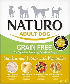 Naturo Grain Free Chicken and Potato with Vegetables Adult Dog Food, 400 g, Pack of 8