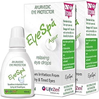 - Ayur - Ayurvedic Eye Drop | Relieves Dryness, Redness, Itching, Cooling | daily-use Eye Drop with Triphala, Rose water, Bhringaraj, Honey | 10ML (Pack of 2)