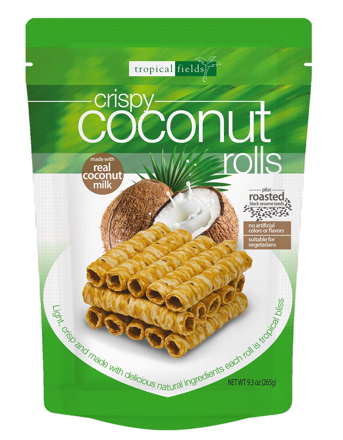 Tropical fields crispy coconut rolls with sesame seeds 9.3oz