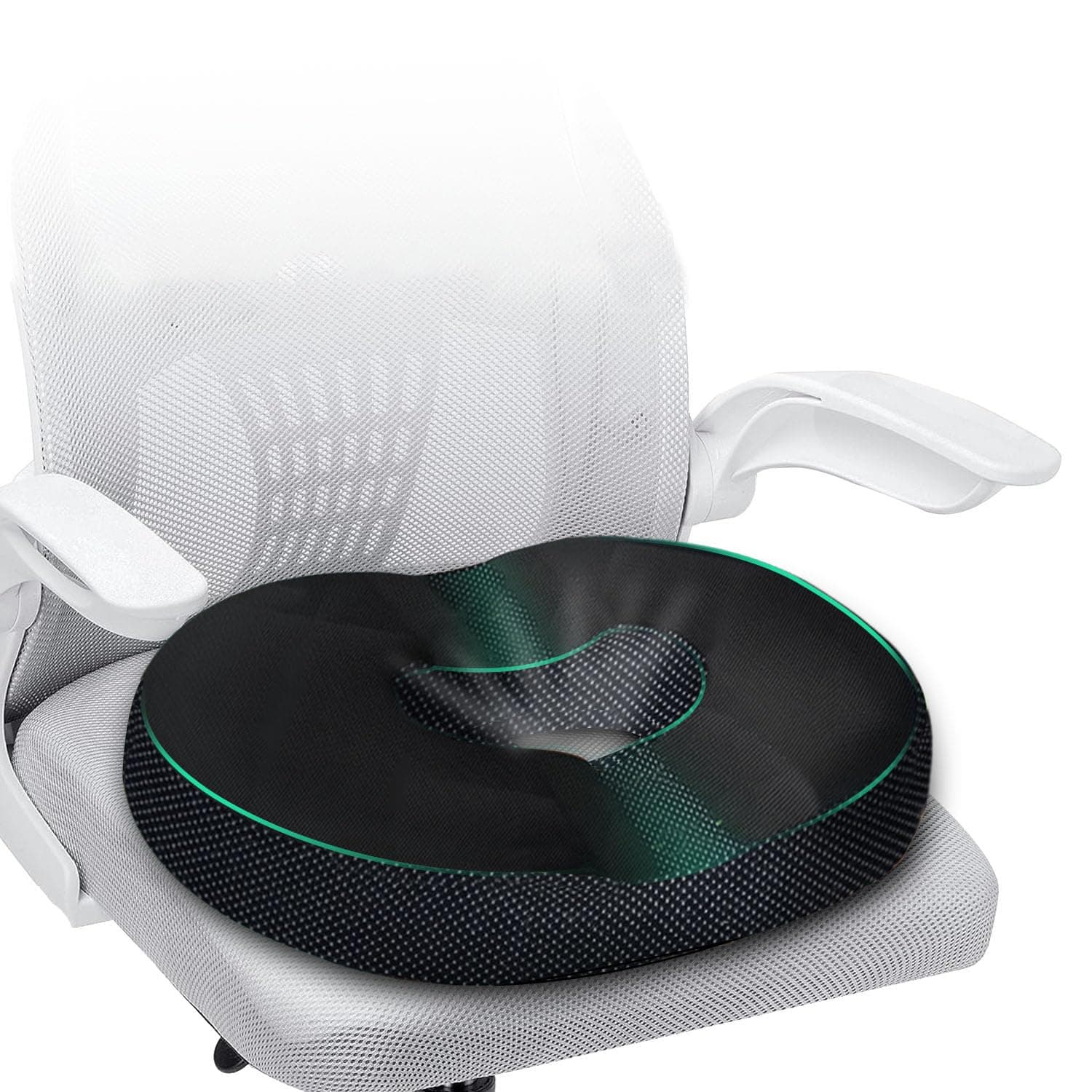 Trajectory Back Support for Chair, Memory Foam Car Seat Office Chair Back Support Cushion (Seat Cushion)