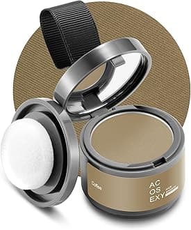 Root Touch Up Powder - Instant Gray Hair Coverage for Hairline, Eyebrows, Beard Line and Bald Spots (Coffee)