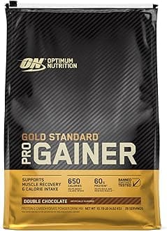 Optimum Nutrition Gold Standard Pro Gainer, Weight Gainer Protein Powder, Double Chocolate, 10.19 Pounds (Packaging May Vary)