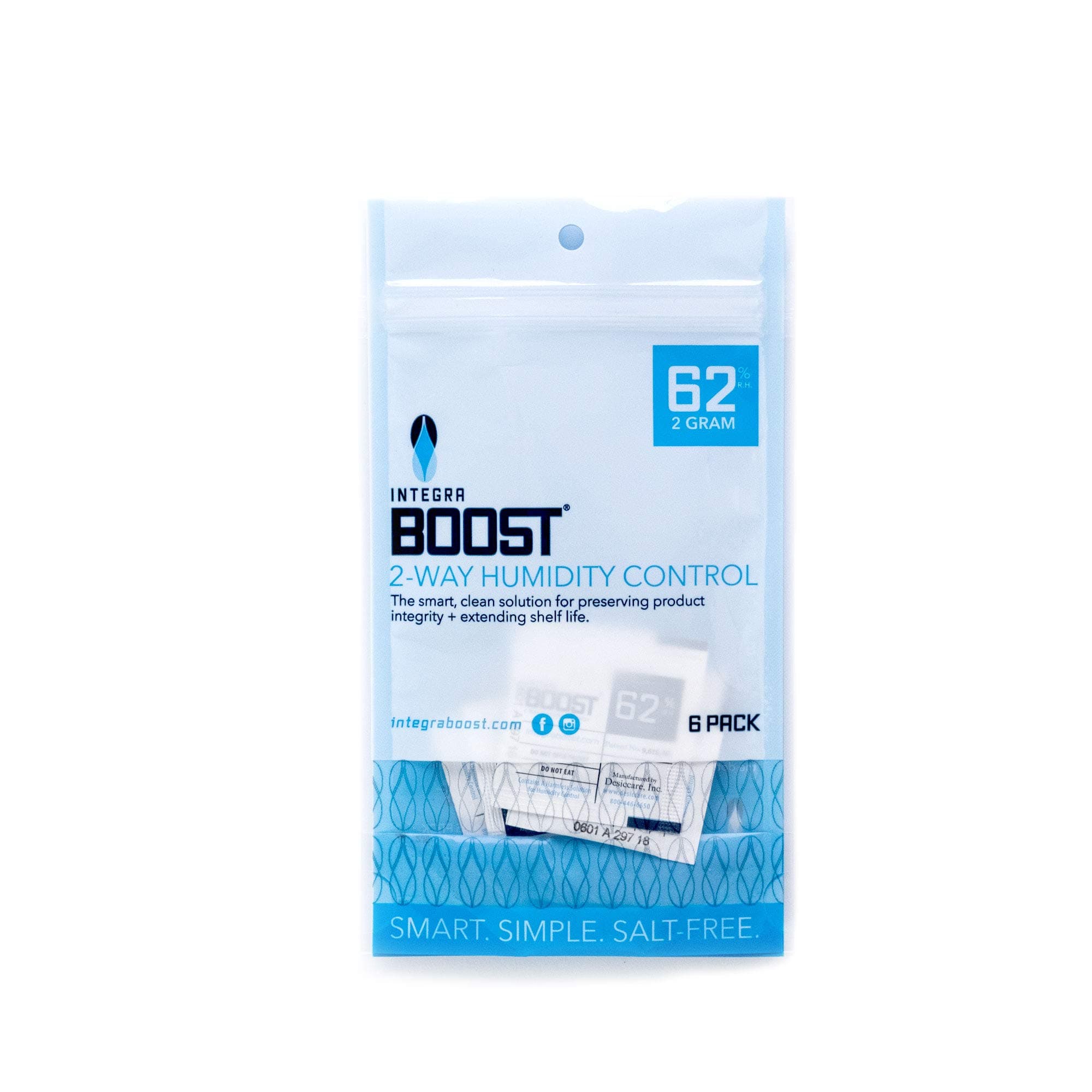 Integra Boost 62-Percent RH 2-Way Humidity Control - 6 Pack (2 Gram)