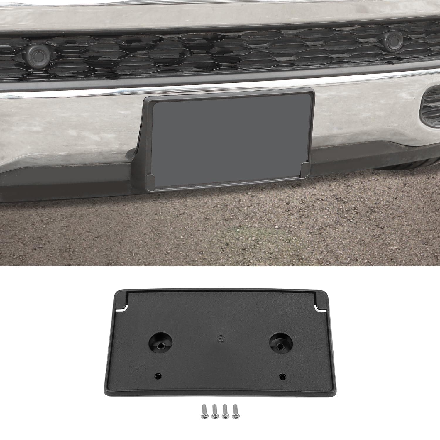 Voodonala for Dodge RAM Front Plate License Bracket Front License Hanging Kits Compatible with Dodge RAM 1500 2018+