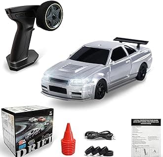1/43 Mini RC Drift Car with Gyroscope, 2.4GHz 4WD Full Proportional High Speed Micro Hobby RC Cars with Lights Racing Tires, Fast Small Remote Control Car, Toy Model Gift for Adults Kids Boys Girls