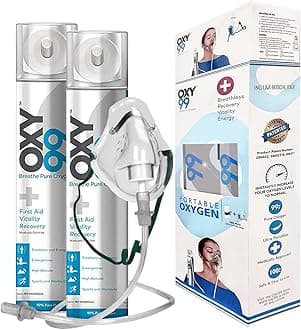 OXY99 Family Oxygen Kit 2 cans with soft edge face mask ING. BOSCHI ITALY