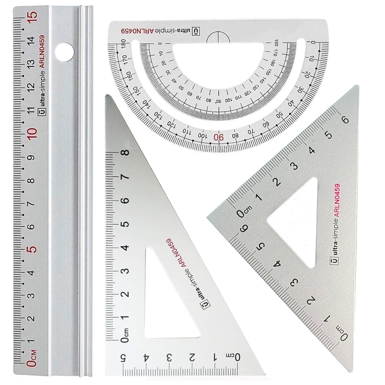 Metal Scale Ruler Set(sliver)